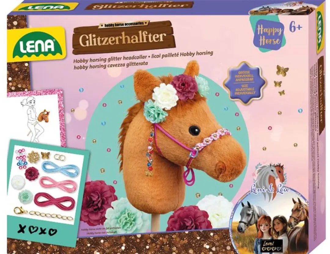 Lena Hobby Horsing Glitter Hoofdstel Meerkleurig