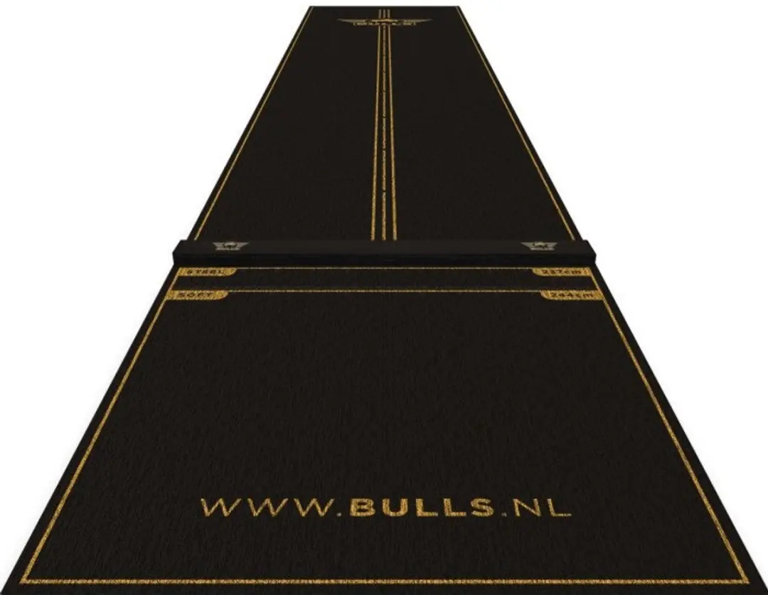 Bull's Advantage Carpet Dartmat BU-67854 - 300x85cm - Zwart/Goud - afbeelding 6 van 6