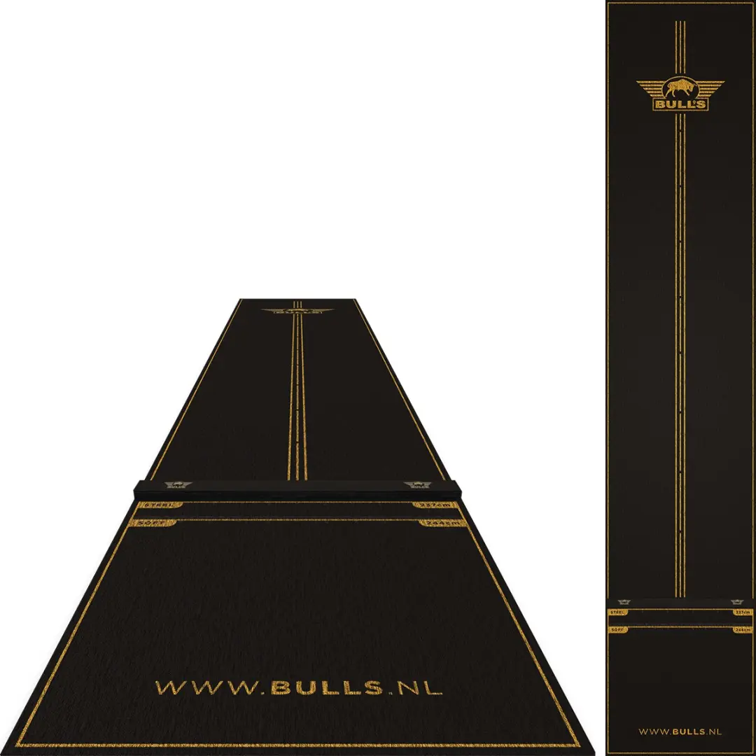 Bull's Advantage Carpet Dartmat BU-67854 - 300x85cm - Zwart/Goud