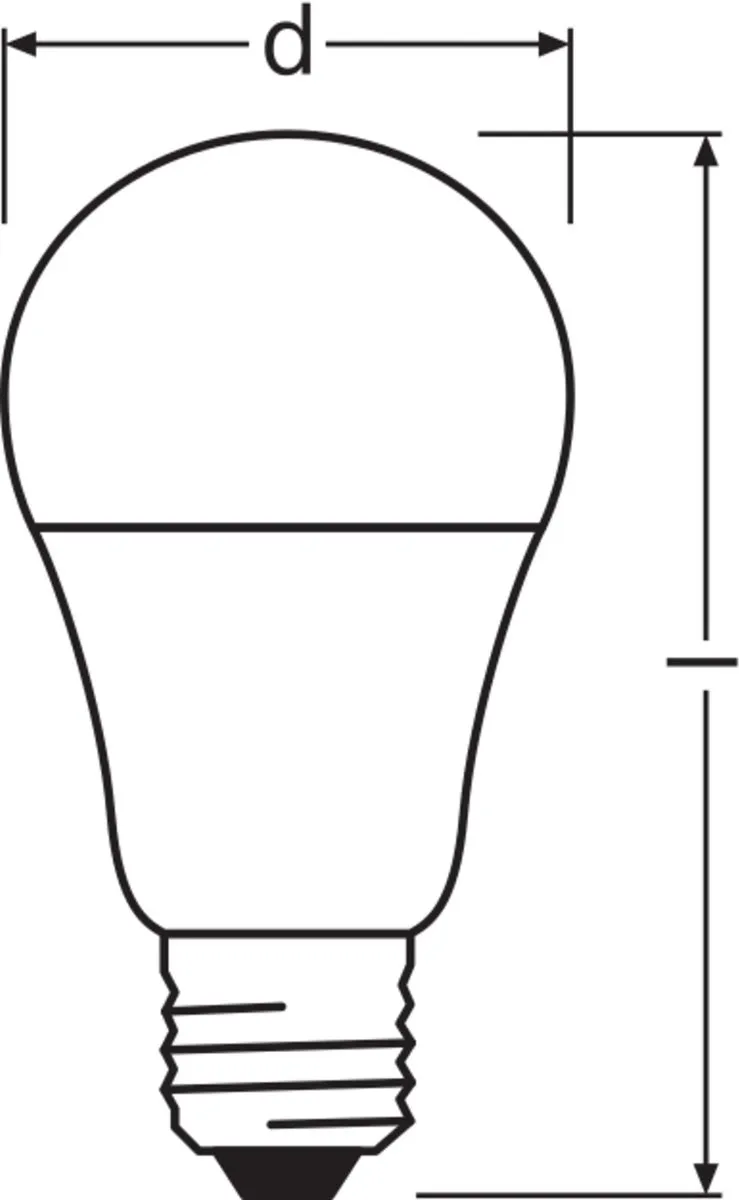 LEDVANCE Classic E27 Peer Mat 8.8W 806lm - Zeer Warm Wit