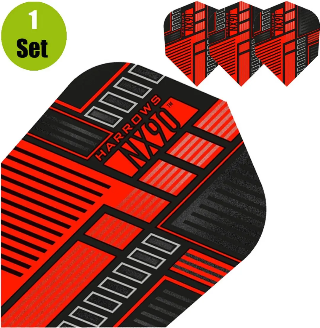 Harrows NX90 Red Dart Flights HF9102 - 3 Stuks