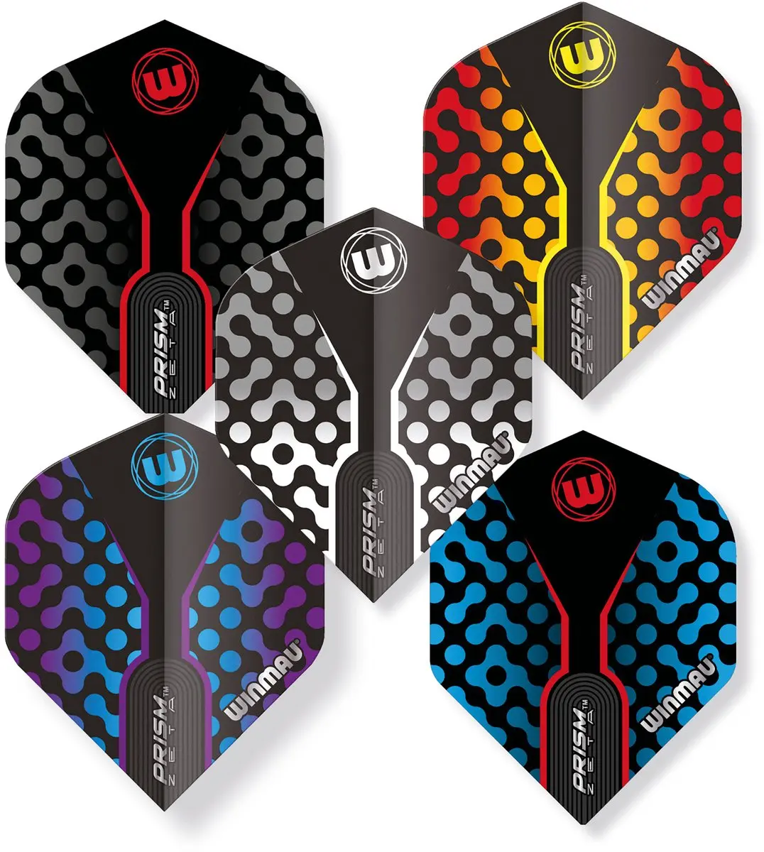 Winmau Prism Zeta Flight Collection Dart Flights - 3 Stuks - Multi