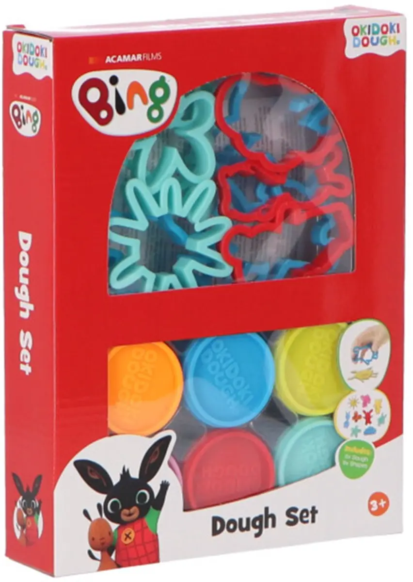 Bing Okidoki Dough Klei Set - 6 Stuks