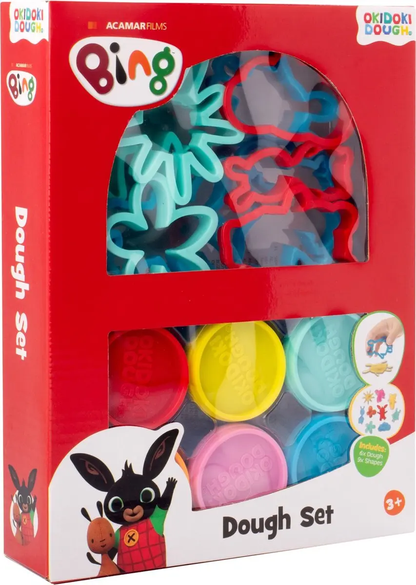 Bing Okidoki Dough Klei Set - 6 Stuks