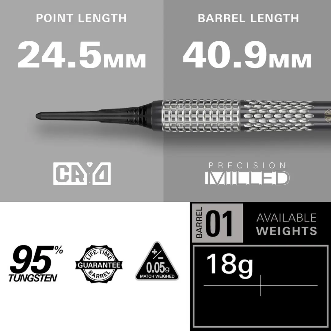 Target Stephen Bunting G5 Void 95% Soft Tip Darts - 3 Stuks
