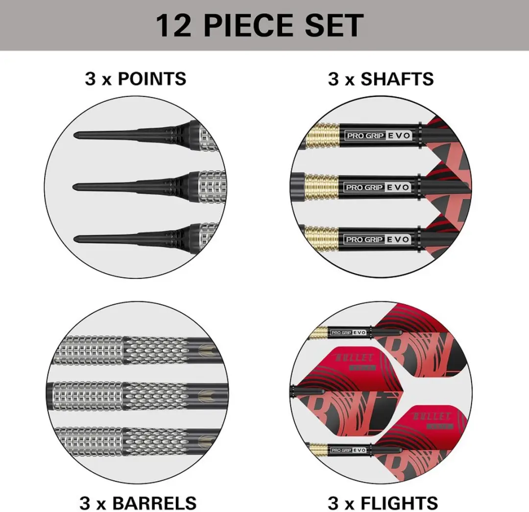 Target Stephen Bunting G5 Void 95% Soft Tip Darts - 3 Stuks