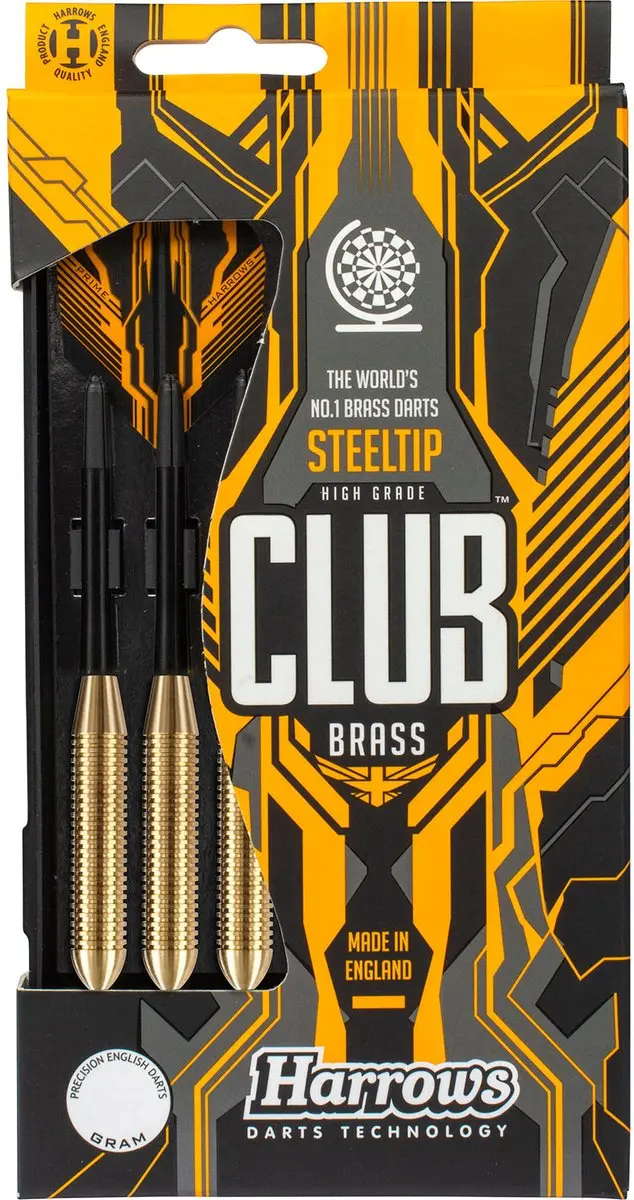Harrows Club Brass 24Gr - 3 Stuks - Oranje