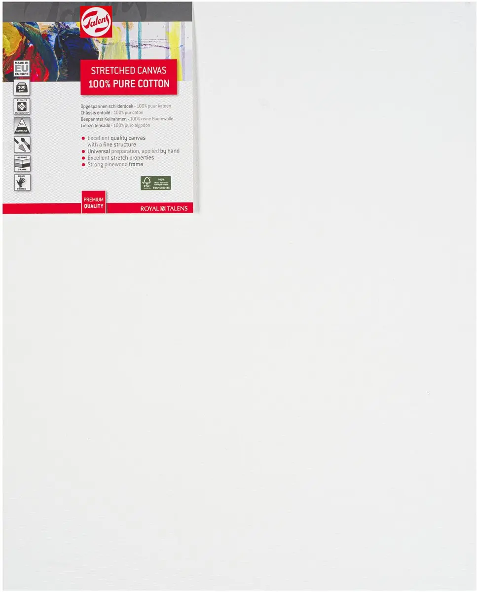Talens Schildersdoek Katoen 40x50cm - Wit