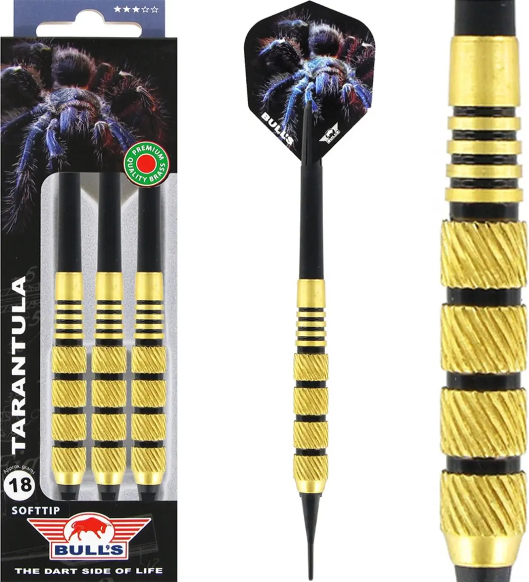 Bull's Tarantula Brass Soft Tip Dartpijlen 18g