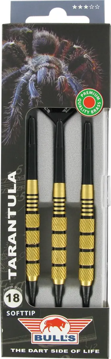Bull's Tarantula Brass Soft Tip Dartpijlen 18g - 3 Stuks