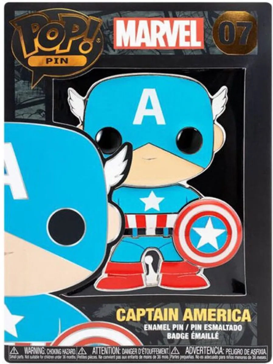 Funko POP! Pin Marvel Captain America 10cm - Multicolor