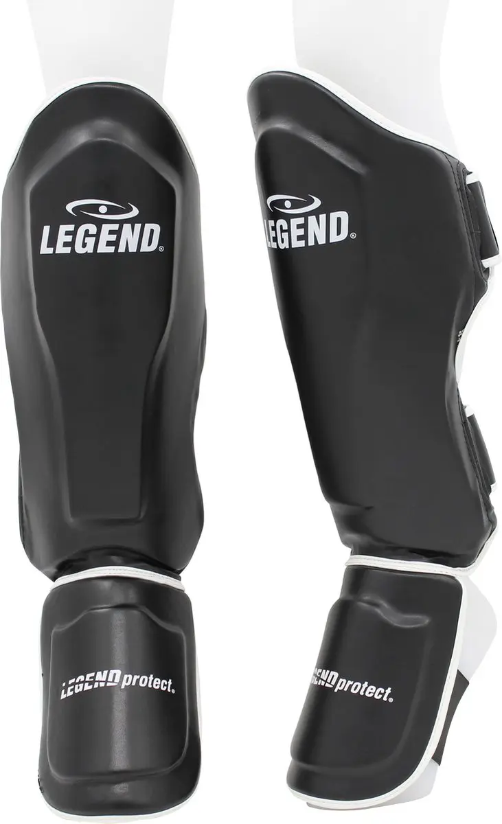 Legend Kickboks Scheenbeschermers S - Zwart/Wit
