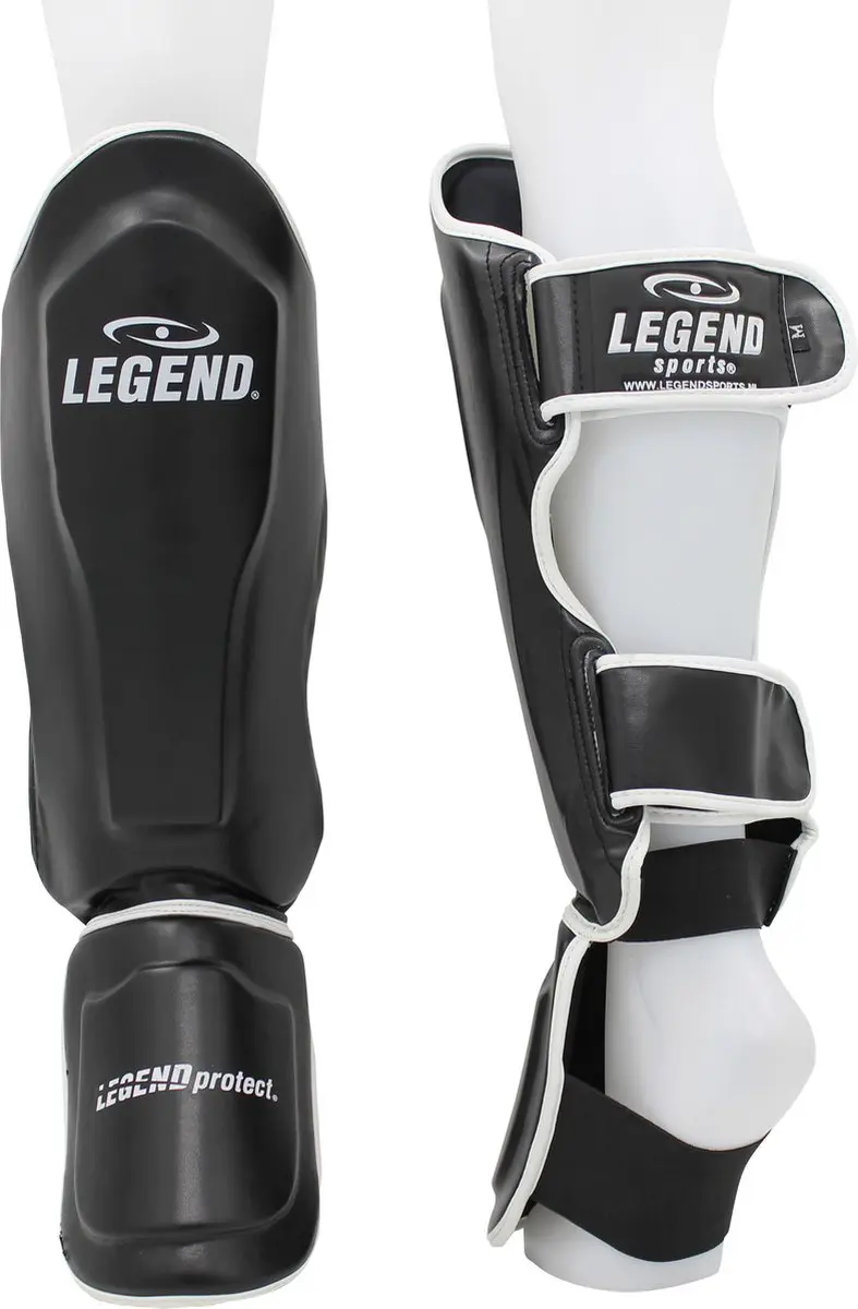 Legend Kickboks Scheenbeschermers S - Zwart/Wit