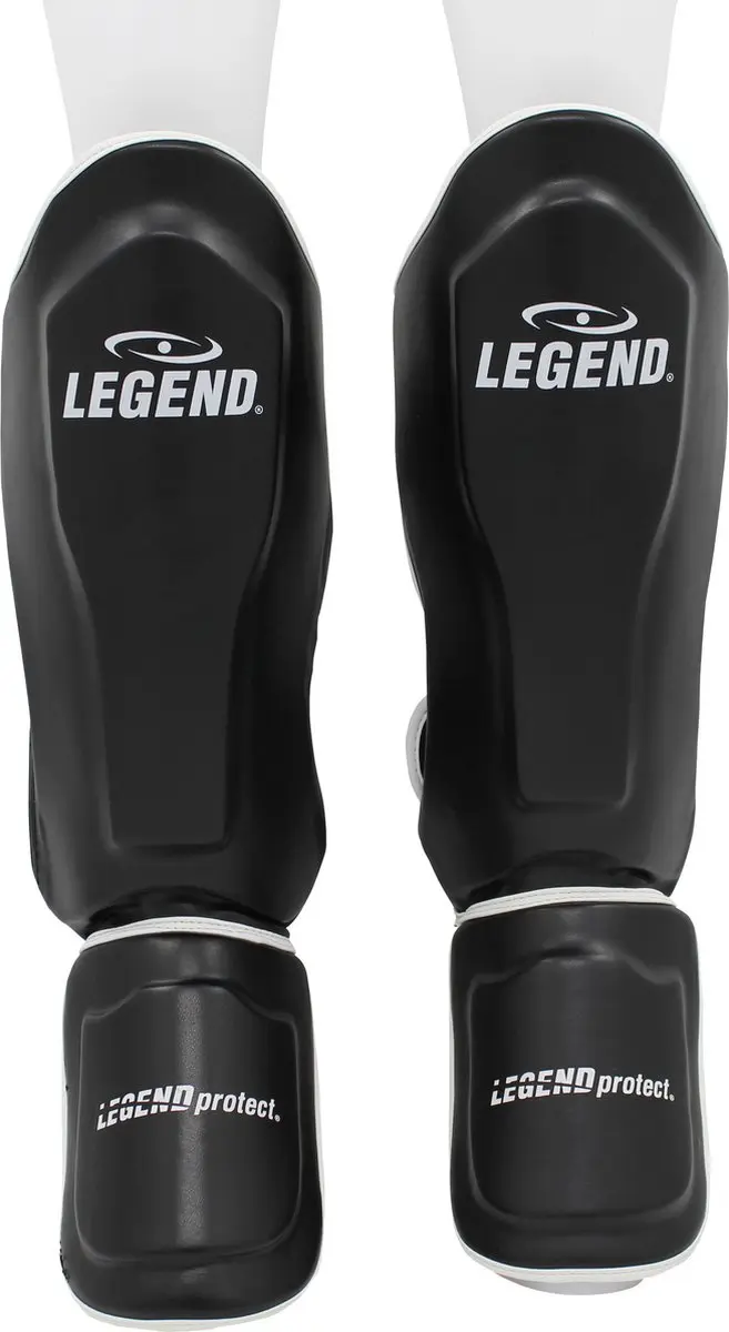 Legend Kickboks Scheenbeschermers S - Zwart/Wit