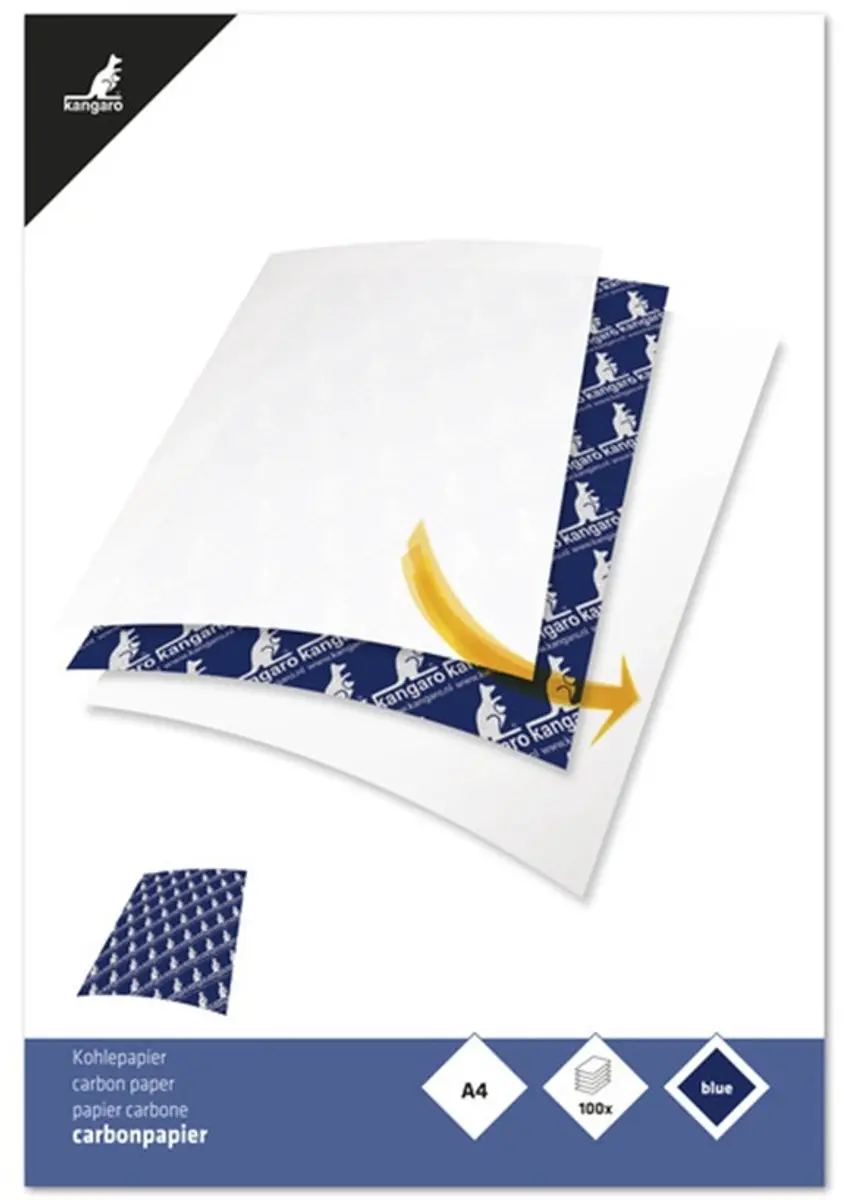 Kangaro Carbonpapier Blauw A4 - 200 Stuks
