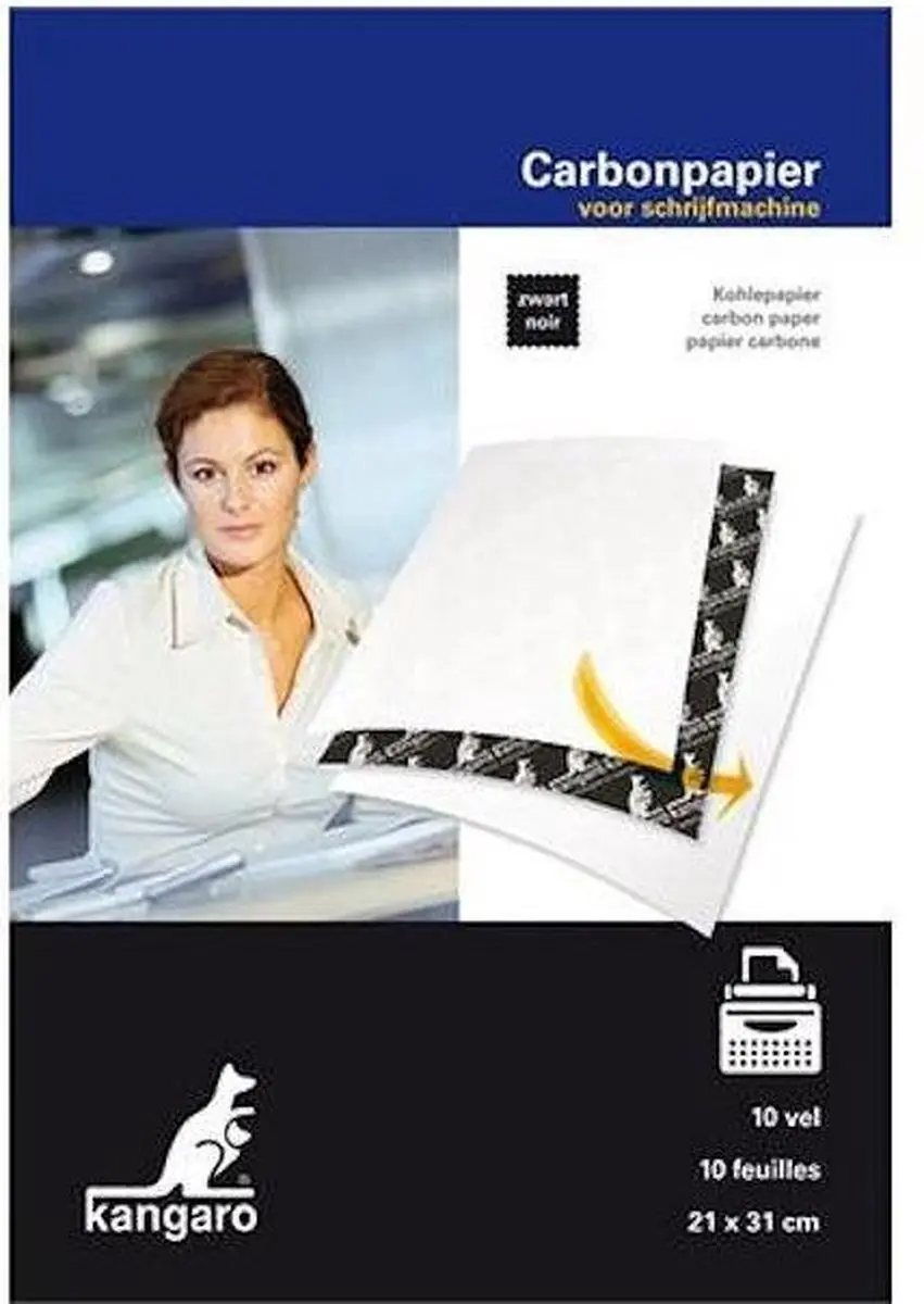 Kangaro Carbonpapier A4+ - 10 Vel Zwart