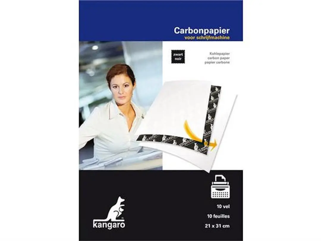 Kangaro Carbonpapier A4+ - 10 Vel Zwart - afbeelding 6 van 6
