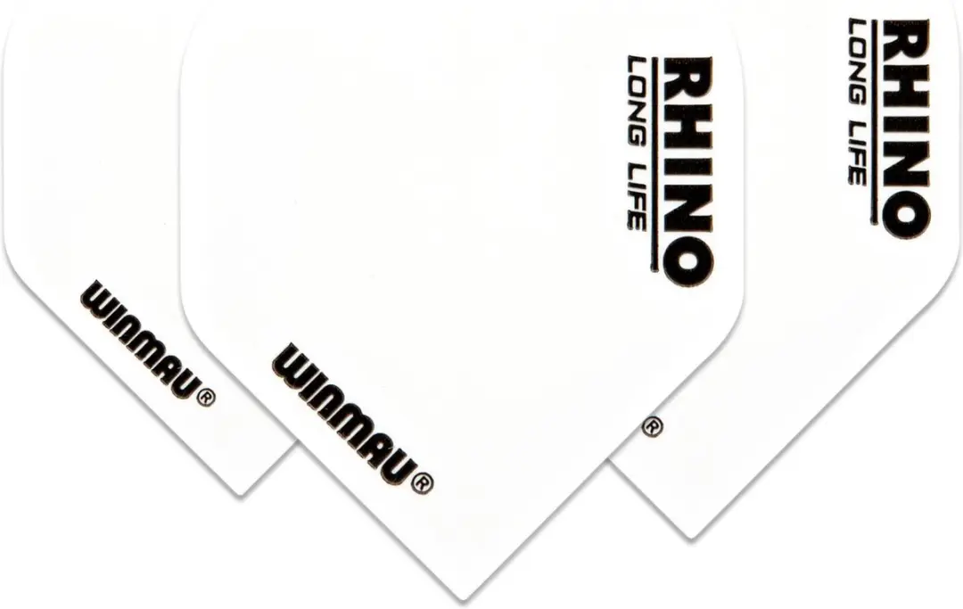 Winmau Rhino White Dart Flights 3 Stuks