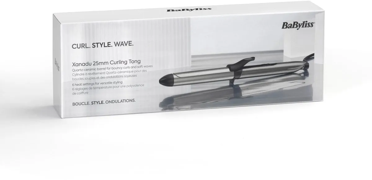 BaByliss Xanadu 25mm Krultang C261E - 6 Temperaturen - Donkergrijs - afbeelding 6 van 6