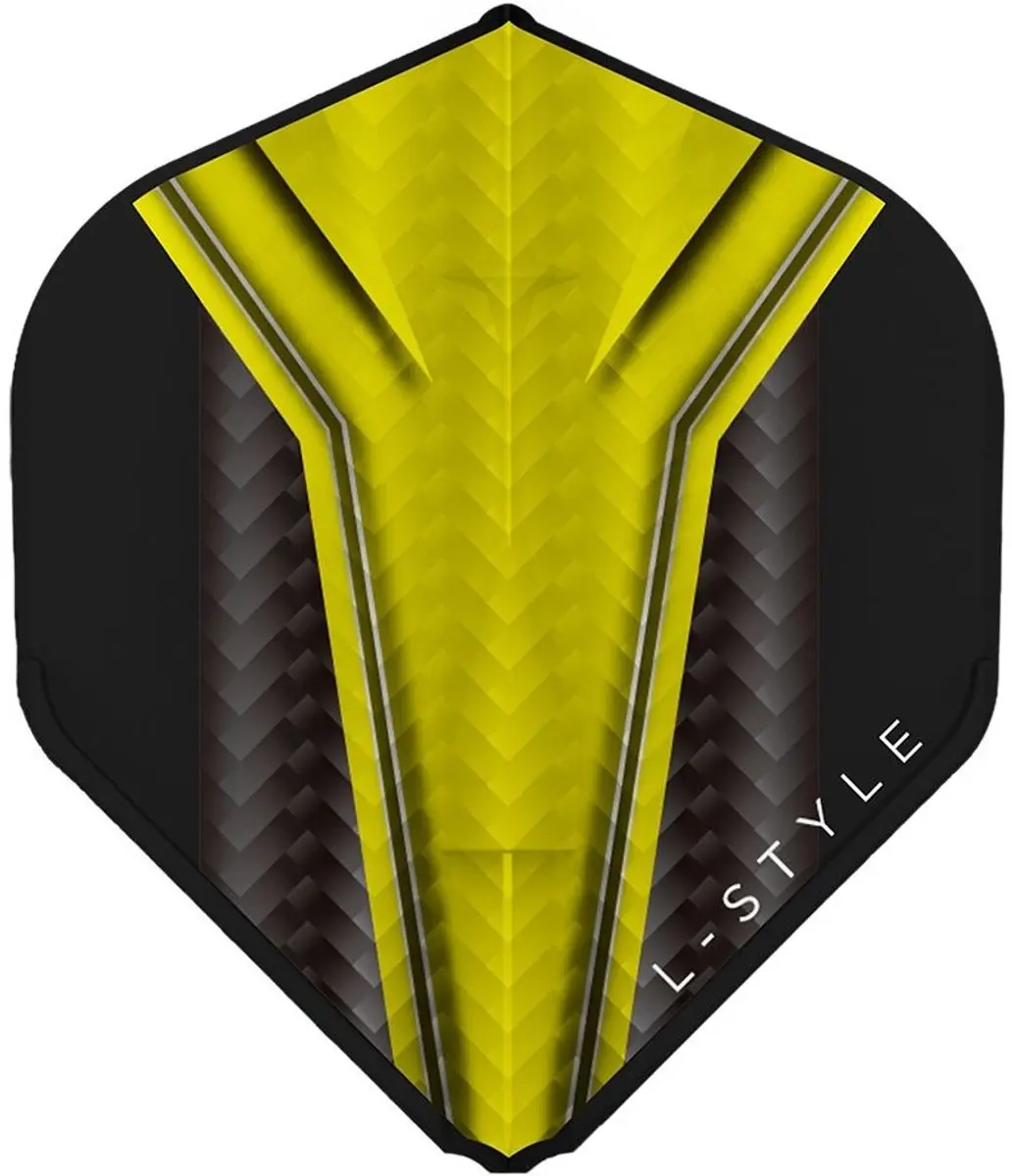 L-Style Champagne L1 EZ Standard Inception Yellow Dart Flights FL1007 - 3 Stuks