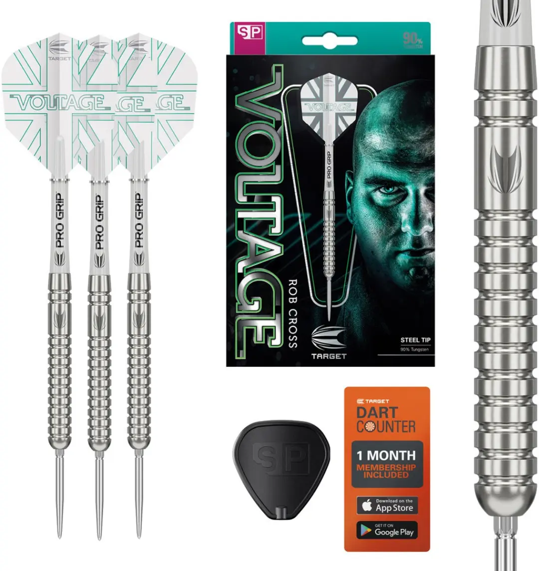Target Rob Cross G1 Swiss Point Dartpijlen 3 Stuks - Zilver