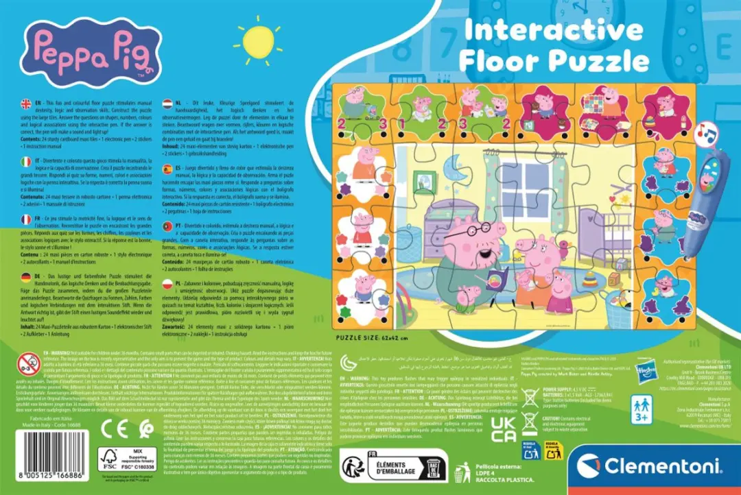 Peppa Pig Interactieve Vloerpuzzel 16688 Stukken - Multicolor