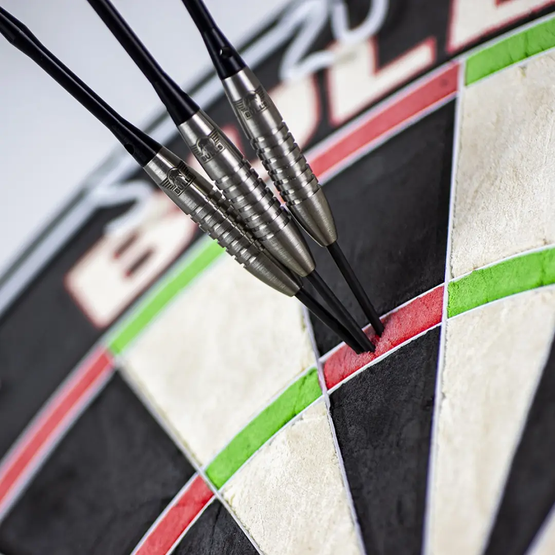 Bull's Caliber 90% Smooth Dartpijlen 25g - 3 Stuks - Zilver