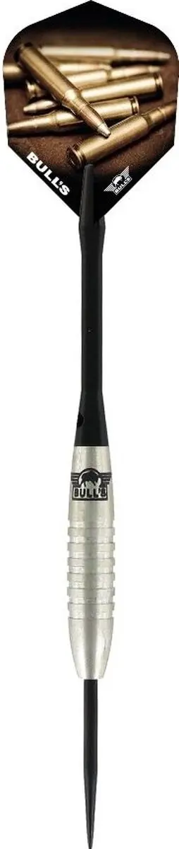 Bull's Caliber 90% Smooth Dartpijlen 25g - 3 Stuks - Zilver
