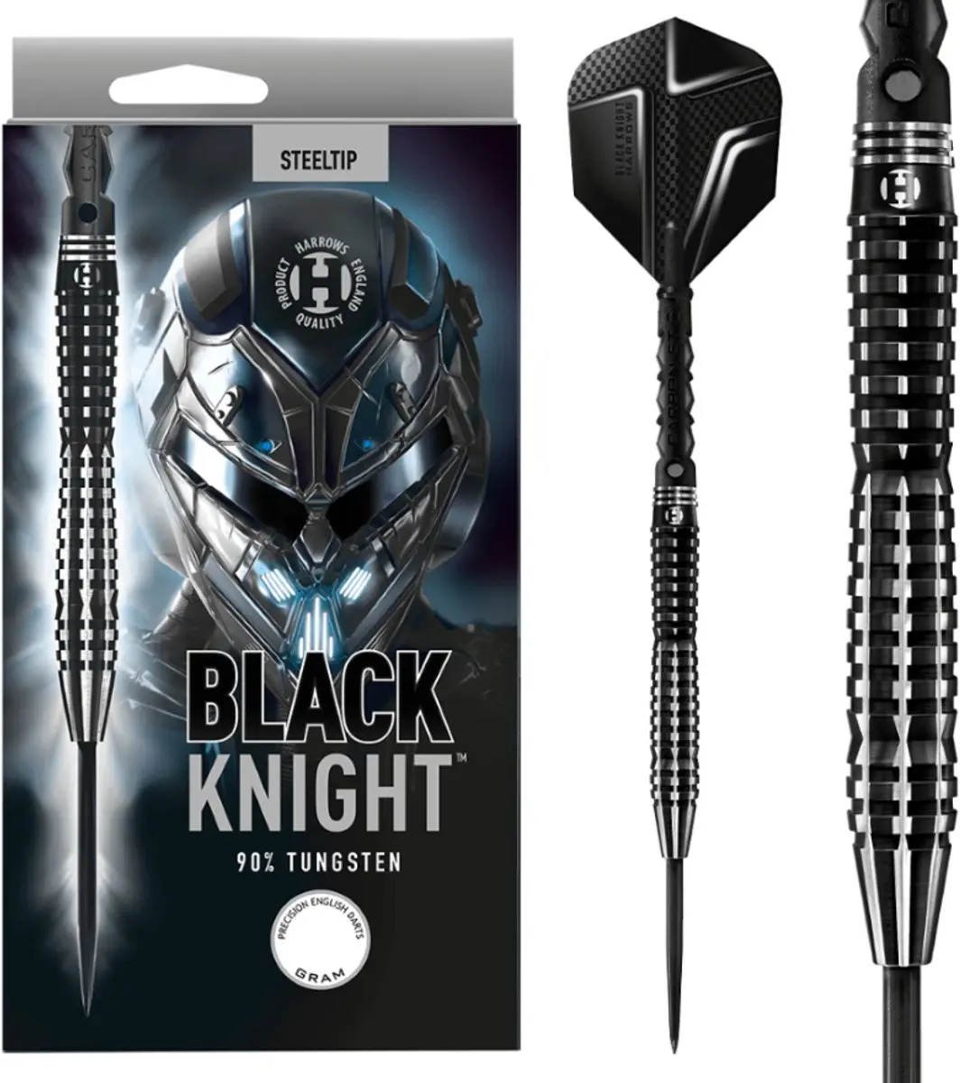 Harrows Black Knight 26g Tungsten Darts - 3 Stuks - afbeelding 6 van 6