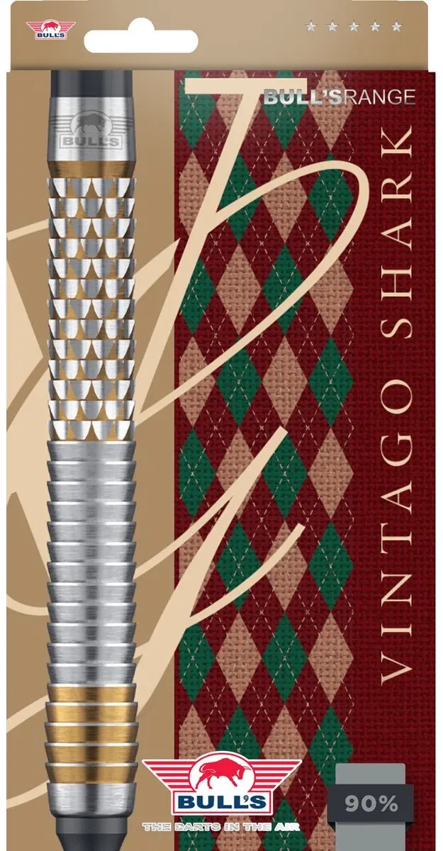 Bull's Vintago Shark 90% Darts - 3 Stuks - Zilver/Goud
