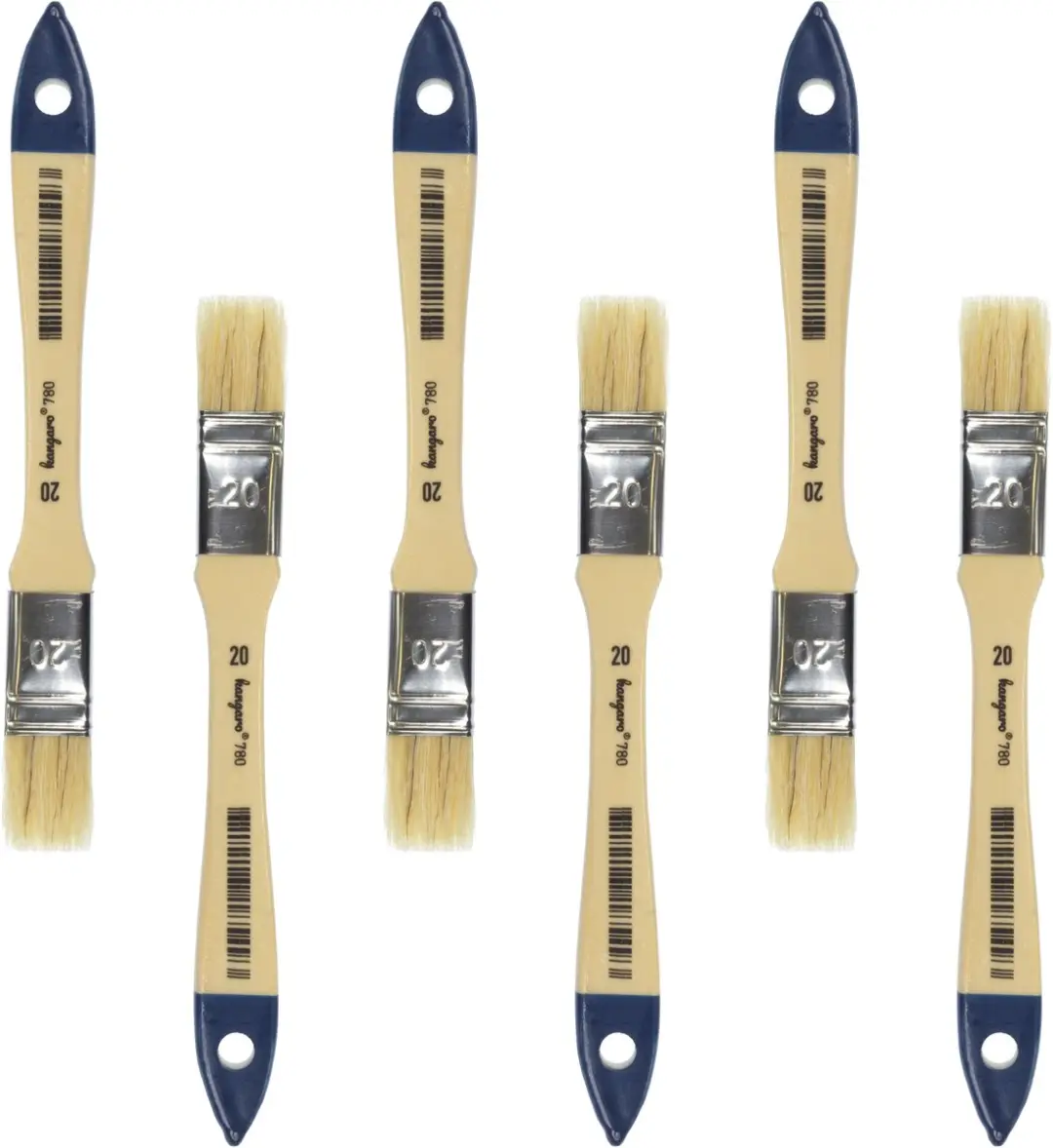 Kangaro Serie 780 Nr. 20 Varkenshaar Kwasten - 6 Stuks - afbeelding 6 van 6