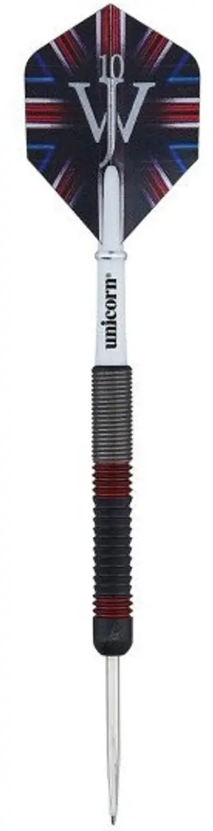 Unicorn James Wade The Machine 80% Dartpijlen - 3 Stuks - Rood/Zwart/Zilver