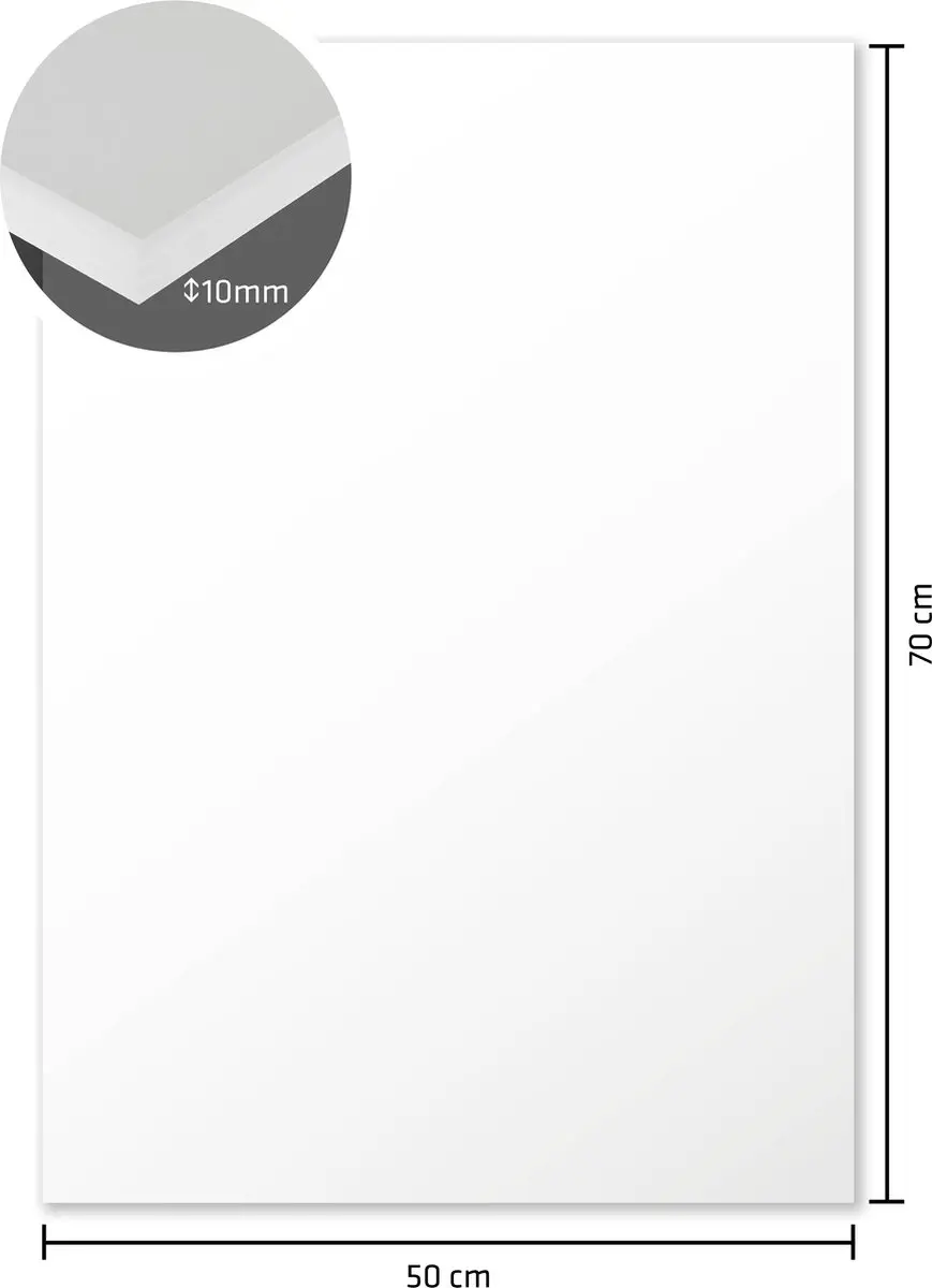 Kangaro Foamboard 50x70cm 10mm - 10 Stuks