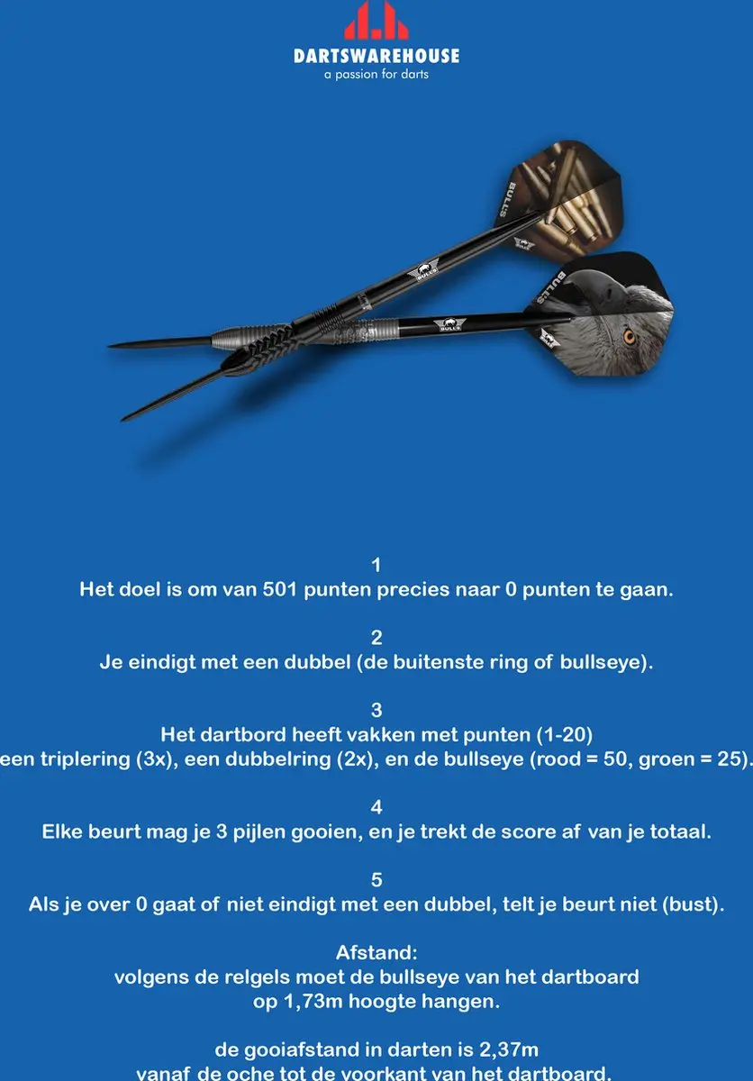 Bull's Domus Professionele Dartset BU-68244 - Dartbord 72cm met verlichting
