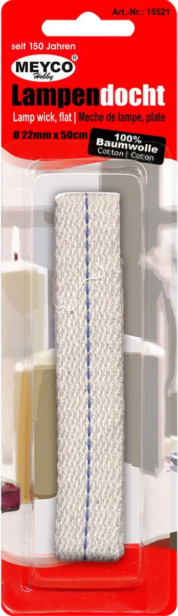 Meyco Petroleumlampenlont 22mm x 50cm