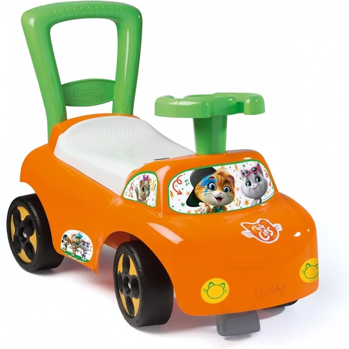 Smoby Ride-on Loopauto 44 Cats - Oranje/ Groen