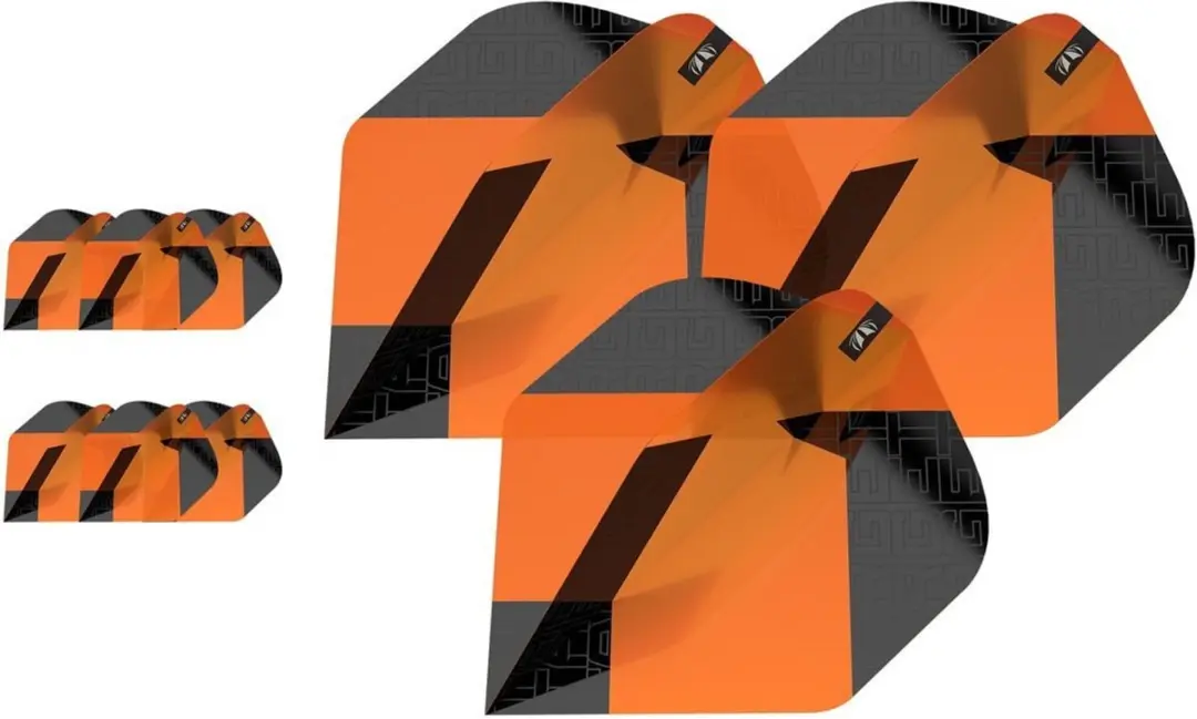 Target Tag 3 Set NO2 Dart Flights - 3 Stuks - Oranje/Zwart