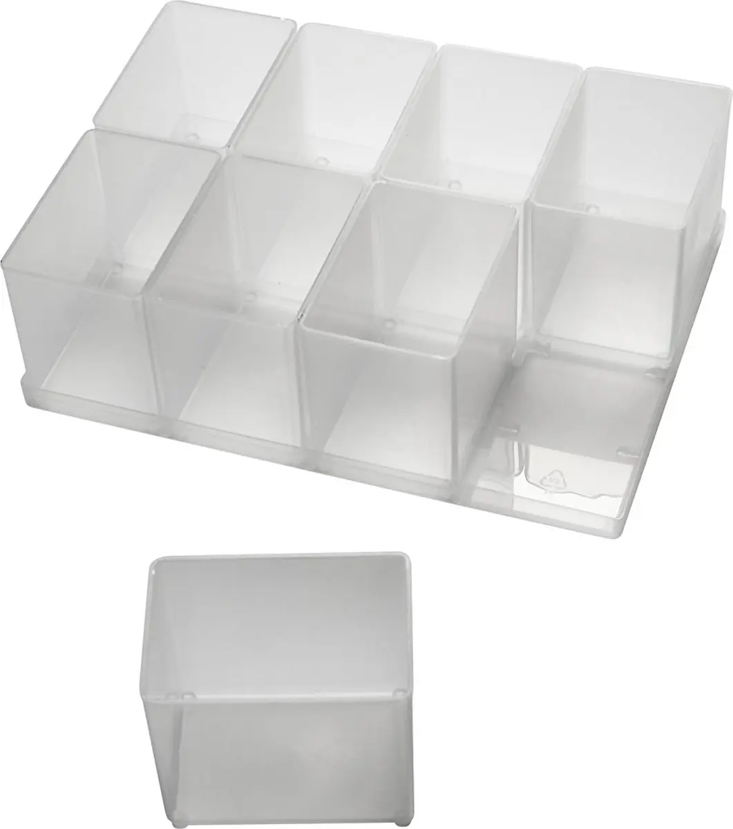 Raaco 80 8xBA8-1 Assortimentskoffer-inzet 220x69x160mm - Transparant