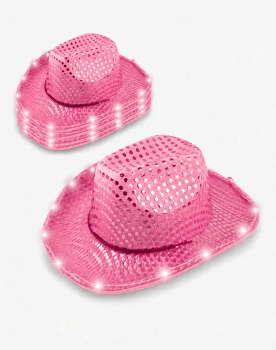 ShowTime Cowboyhoed Roze met LED Verlichting