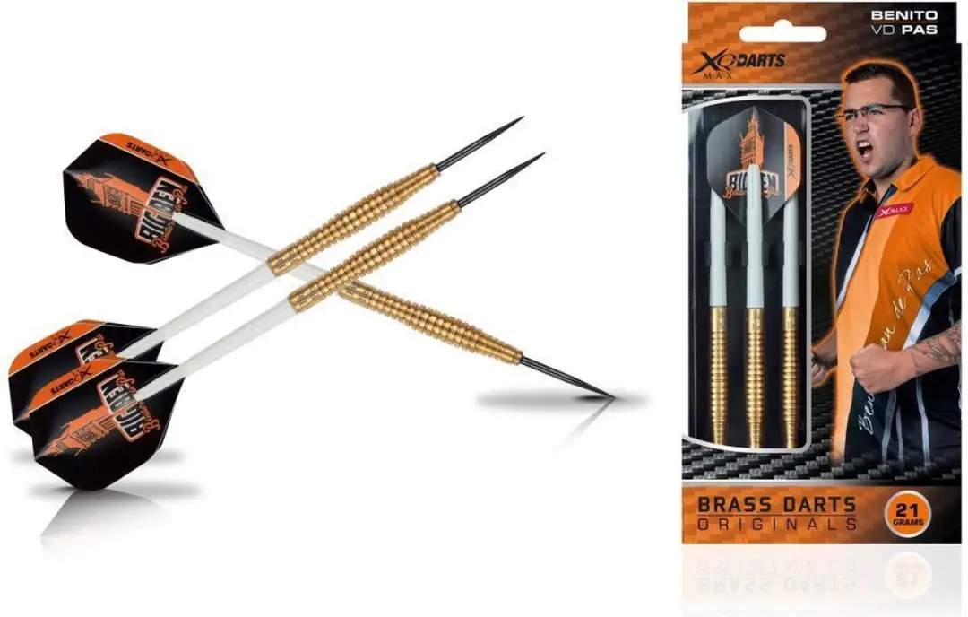 XQMax Benito van de Pas Dartpijlen 21g - Koper