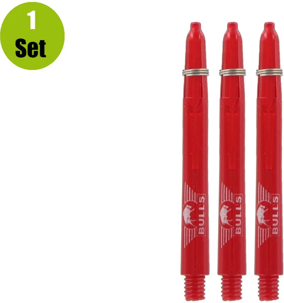 Bull's Nylon Glowlite Red Dart Shafts BU-55430 - 3 Stuks