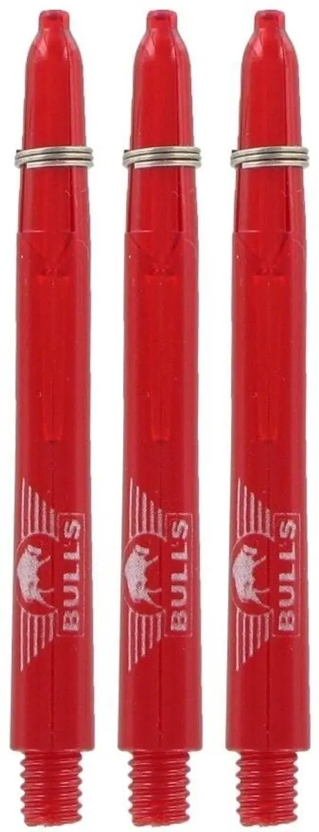 Bull's Nylon Glowlite Red Dart Shafts BU-55430 - 3 Stuks
