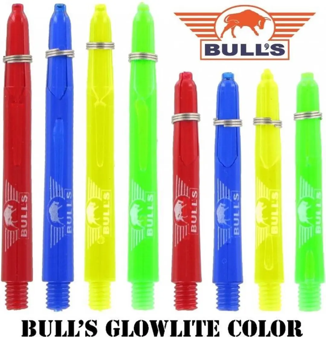 Bull's Nylon Glowlite Red Dart Shafts BU-55430 - 3 Stuks
