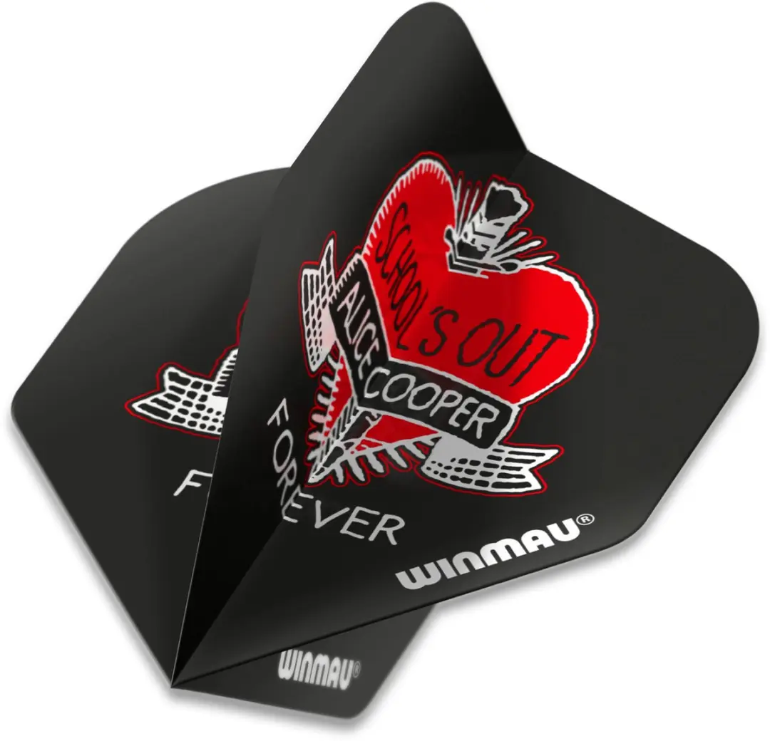 Winmau Rock Legends Alice Cooper Schools Out Dart Flights - Zwart