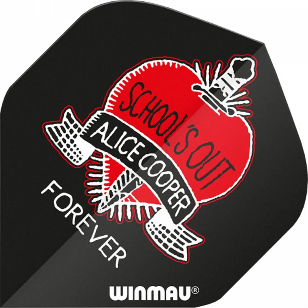 Winmau Rock Legends Alice Cooper Schools Out Dart Flights - Zwart
