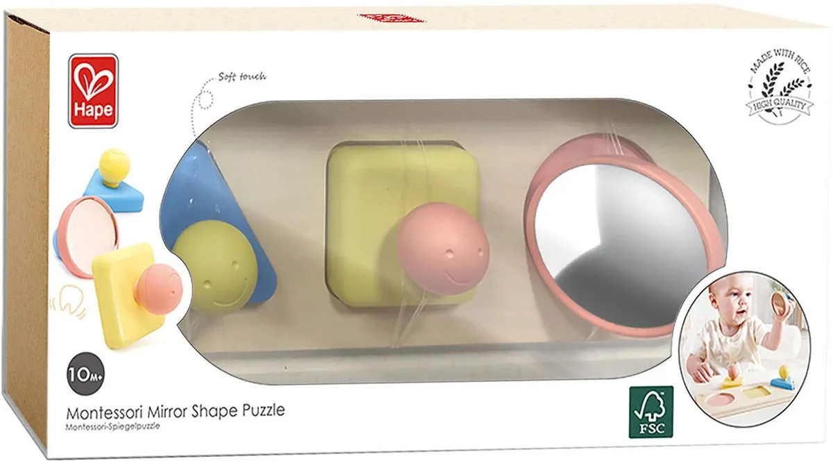 Hape Spiegel Vorm Puzzel E0072 - Veelkleurig