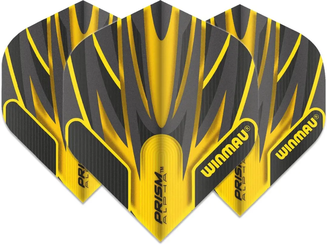 Winmau Prism Alpha Dart Flights - Geel/Zwart - 3 Stuks