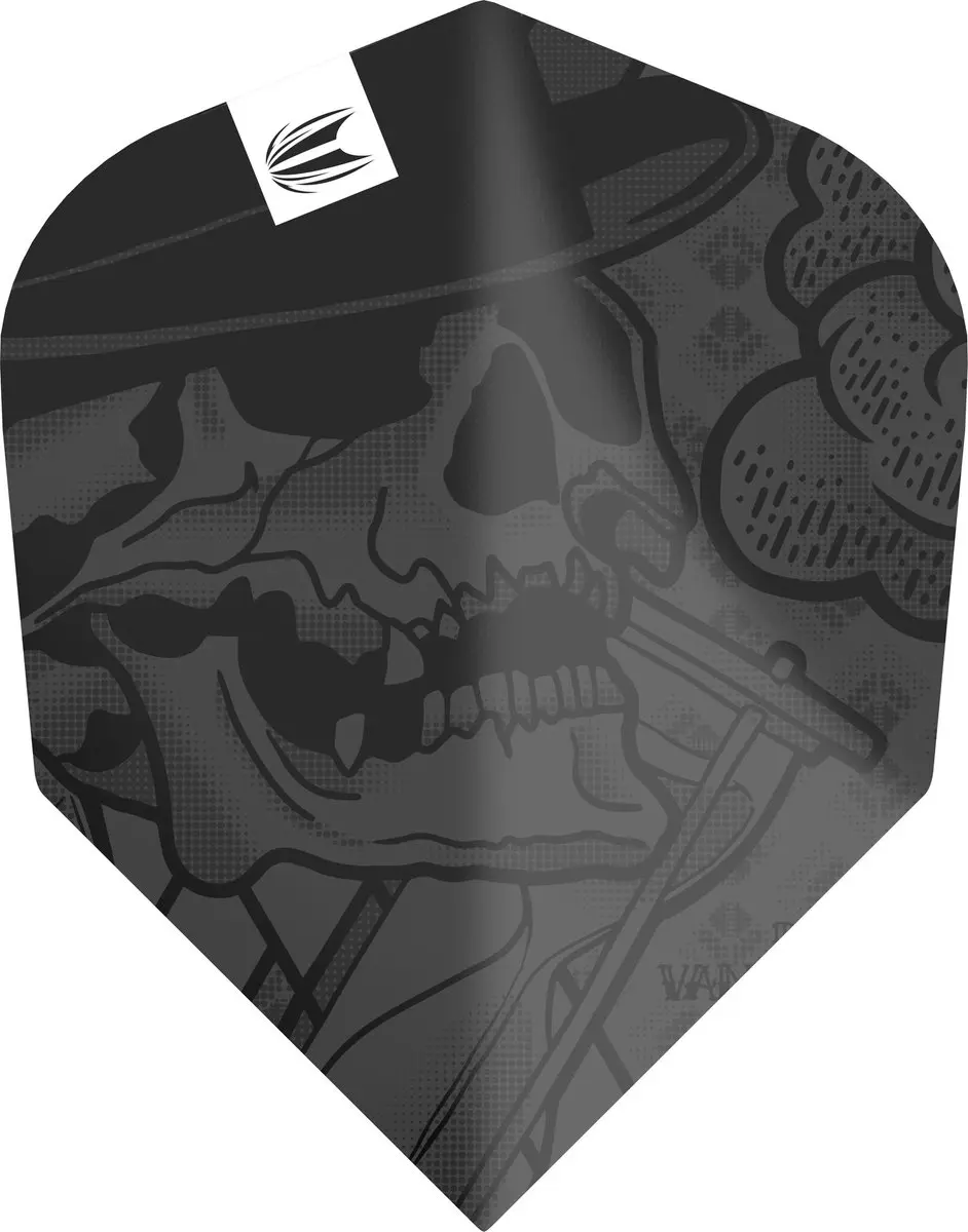 Target Dimitri van den Bergh 337390 Dart Flights - 3 Stuks - Wit/Zwart