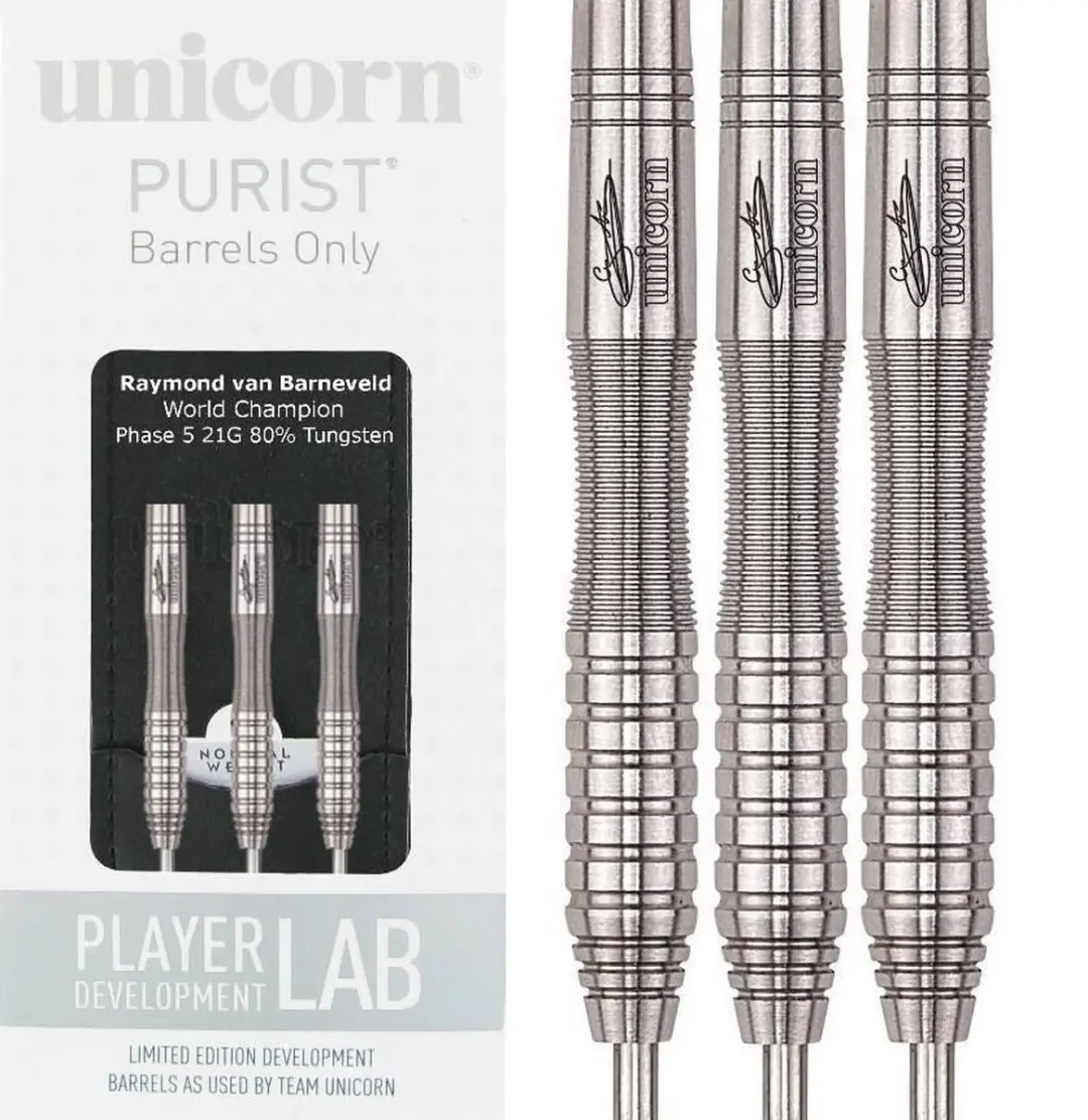 Unicorn Purist Gary Anderson W.C. Phase 2 Dartpijlen - 3 Stuks - Zilver