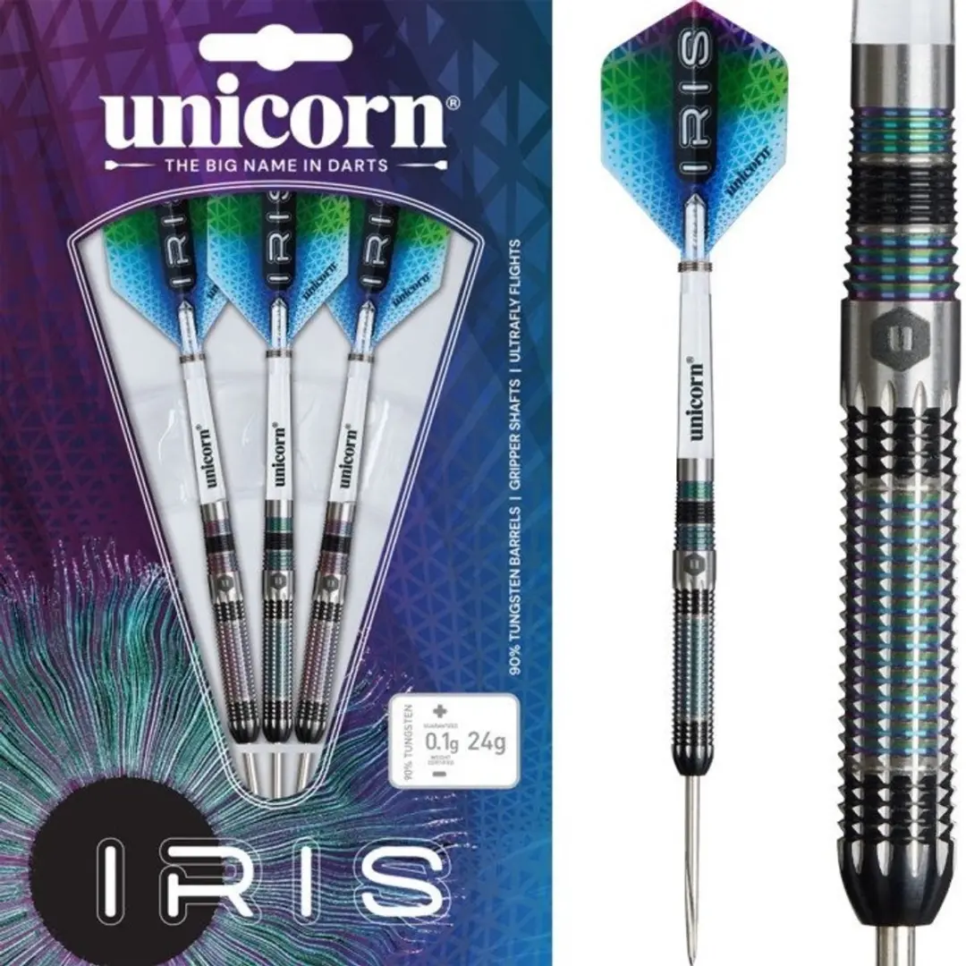 Unicorn Iris 90% Dartpijlen Regenboog